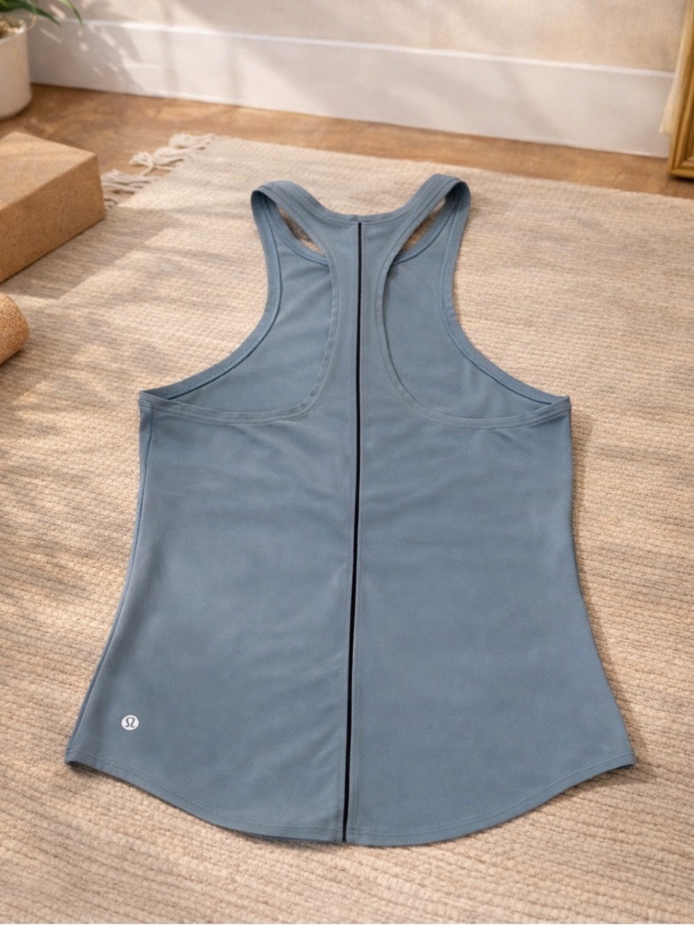 Lululemon Racerback Tank Top Blue Gray Workout Yoga Size 6